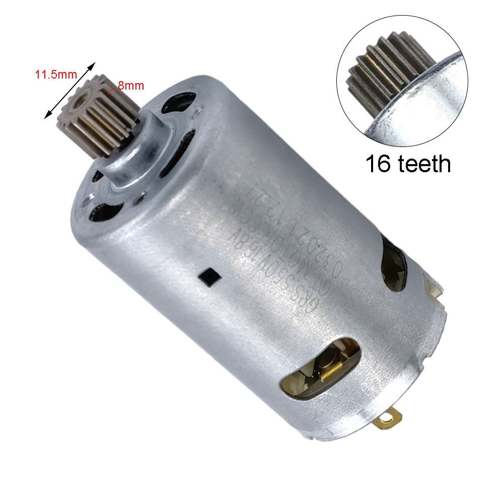 RS550 DC Motor 16 Teeth Gear 16.8V 25v For Cordless Charge Drill Screwdriver